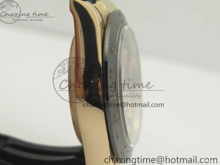 On Daytona Gold Black Super Clone Best Dial 116515 Edition 1:1 Rubber A4130 Strap Rose V2 ARF 1229